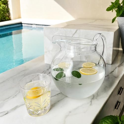 Lily's Home 115 oz Shatterproof plastic pitcher with lid, Large Capacity for both Indoor and Outdoor parties, for iced tea, lemonade, juice, margaritas, sangria and ice water - Image 4