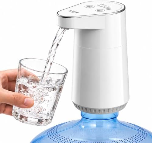 Water Pump for 5 Gallon jug, with 3 Modes ，One-Touch Electric Water Pump, USB-C Rechargeable, Compact and Portable for Home, Office and Camping by Unknown
