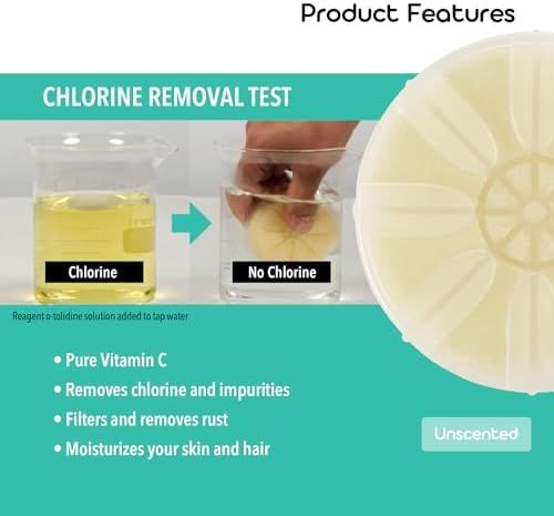 Vitamin C Filter for Barumi Pluo Handheld Showerhead - Unscented | 3-Pack, Pure Vitamin C, Moisturizes Skin and Hair, Removes Chlorine and Impurities from Tap Water, Filters Rust, Easy Installation - Image 2
