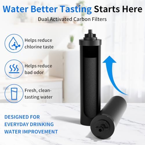 Glass Gravity Water Filter,3 Gallon Glass Water Dispenser with Wood Stand - Image 4