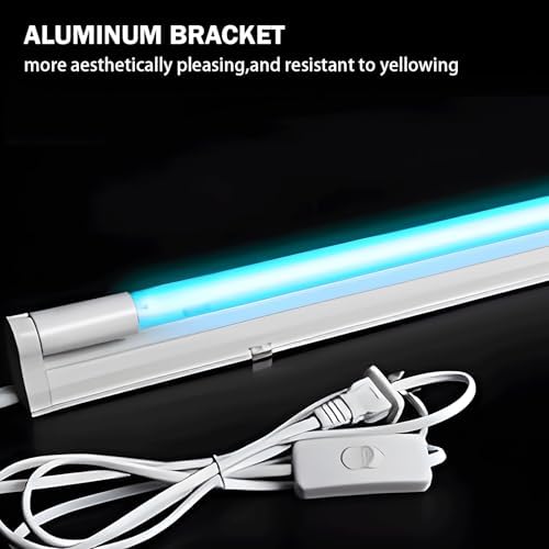 COOSPIDER 2Pack 6W UV Light with Ozone,185nm Sanitizer Lamp with Cord and Plug, UVC Lamp for Shoes/Closet/Cabinet/Bathroom 110V CTUV-6 - Image 4