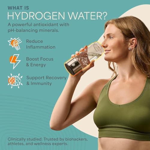 Lifepro HydroLife Hydrogen Water Generator Portable Bottle with SPE/PEM - Image 2