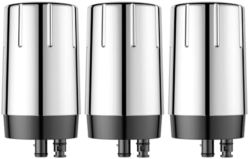 Fil-Fresh Faucet Water Filter for Brita® Filter Replacement, Chrome, 3 Pack by Fil-Fresh
