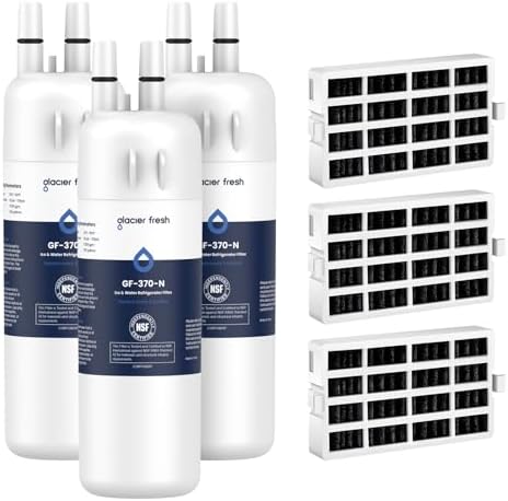 GLACIER FRESH EDR1RXD1 Water Filter Compatible with W10295370A, 3+3 Packs by GLACIERFRESH