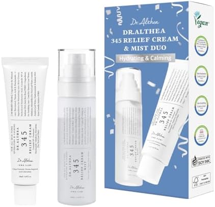 Dr.Althea 345 Relief Cream & Mist Duo, Korean Vegan Skin Care Set by DrAlthea