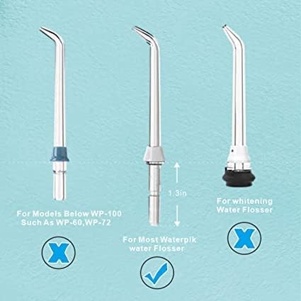 Flosser Replacement Tips for Waterpik Water Flosser, High-Pressure Water Flosser Tip Replacement, Compatible with Waterpik Oral Irrigator (6-P) - Image 2