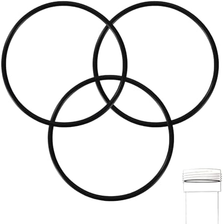 3 Pcs Water Filter O-Ring Replacement, 3.5inch OD Rubber Reverse Osmosis Filter Housing O-Ring Accessories Compatible with APEC ROES-50 & Ultimate Reverse Osmosis System (O-Ring-Set-A) by Unknown