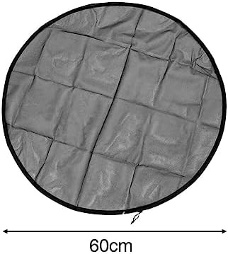 Surakey Black Mesh Cover for Rain Barrel with Drawstring, Water Collection Buckets Cover Rain Collection Barrels Netting Screen to Keep Leaves Fallen Mosquito and Debris Out (60cm) - Image 4