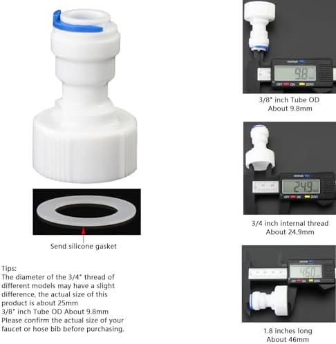 3/4"M to 3/8" Tube Push-Fit Adapter, 3 Pcs - Image 4