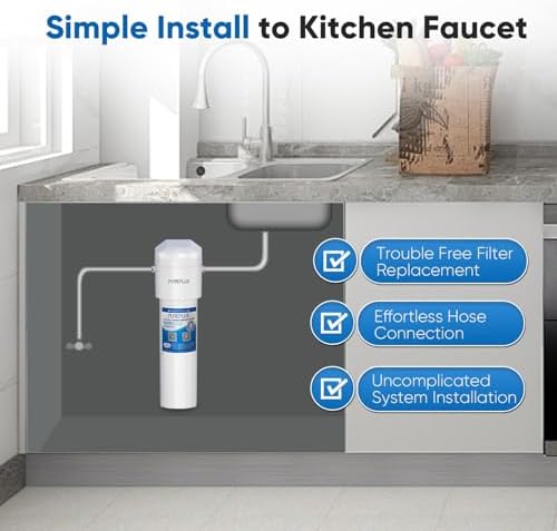 PUREPLUS WFC5300A Under Sink Water Filter, 22000 Gallons, 99.99% Chlorine Reduction, NSF/ANSI Certified, Replacement for WFS5300A Under Counter Water Filtration System - Image 3