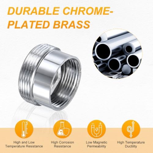 M METERXITY 1-Pack Faucet Adapter, M18 Female to M22 Male, for Kitchen - Image 4