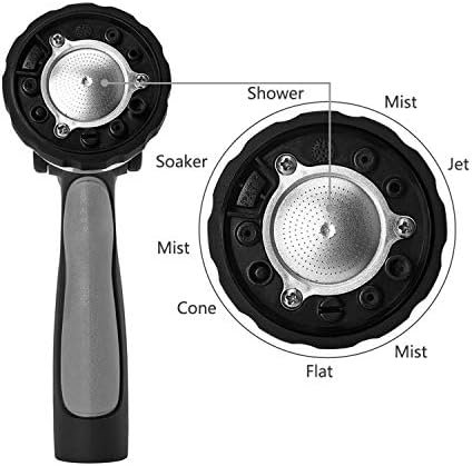 GREEN MOUNT Garden Hose Nozzle with Quick Connect Set - Zinc Alloy High Pressure Sprayer, Fireman Style Handle for Car Wash & Plant Watering，Black-grey - Image 3