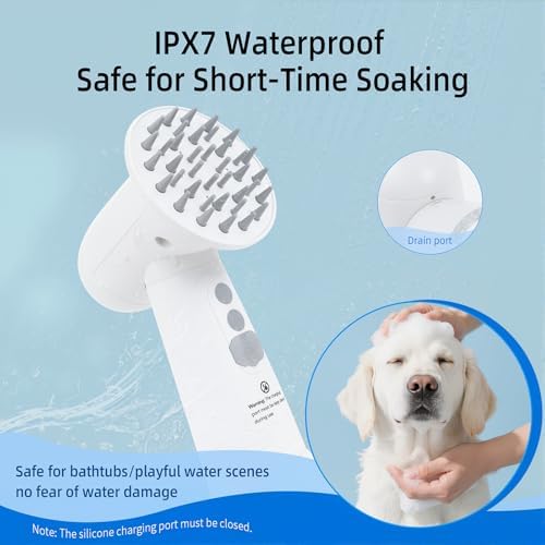 Electric Rotating Massage Dog Shampoo Spray Dispenser with Foam Brush [2026 Upgraded Version] Dual-core Electric pet Bath Brush | 2-Speed Variable Frequency SPA × Double Bubbles - Image 4