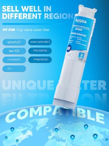 Water Filter Fit for EPTWFU01 Frigi-daire Replacement 3 count, Compatible with Pure-Source Ultra 2, EWF-02, 012505454226, 4562222, Multiple Filtration and Drink Clear, white,By BOGDA - Image 3