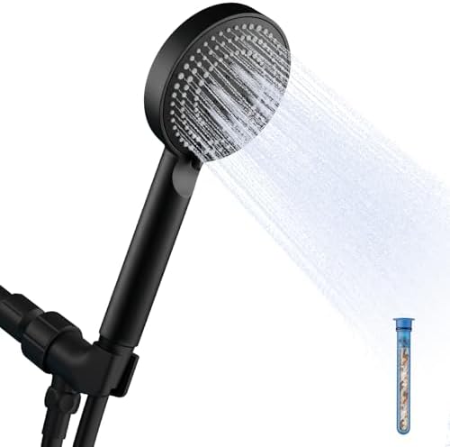 OFFO Filtered Shower Head with Handheld, 20 Stage Shower Head with Filters with 60" Shower Hose & Holder, 4” High Pressure 6-Mode to Remove Chlorine, Matte Black by OFFO