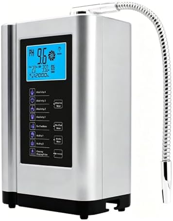 Water Ionizer, Water Purifier Machine PH 3.5-10.5 Alkaline Acid Water Machine,Up to -500mV ORP, 7 Water Settings, 8000 Liters Per Filter, Auto-Cleaning, Intelligent Voice Silver by Unknown