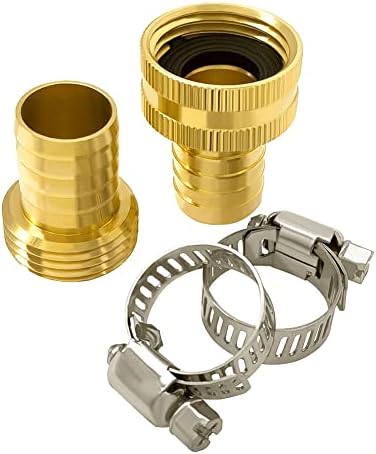 Hooshing 3/4" Garden Hose Repair Kit, Male and Female Hose Mender Connector by Hooshing