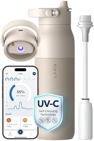 LARQ PureVis 2 Smart UV-C Self-Cleaning Insulated Water Bottle Filter Straw by LARQ