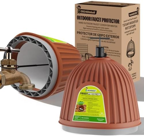 2-Pack Hose Bib Covers for Winter, Triple-Layer Foam & Reinforced Shell by CH24Globall