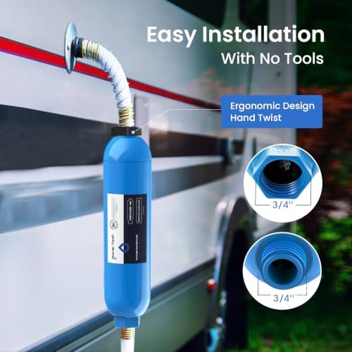 GLACIER FRESH RV/Marine Water Filter with 1 Flexible Hose Protectors 2 Pack - Image 6