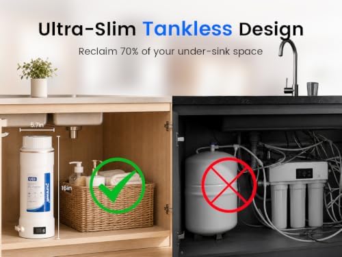 Purewell U01 Electric-Free Tankless Reverse Osmosis Water Filtration System - Image 6