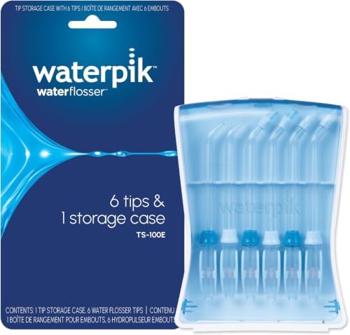 Waterpik Water Flosser Replacement Tips with Case, Convenient, Hygienic and Sturdy for Easy Storage and Travel, Includes Precision, Orthodontic, Plaque Seeker Refill Heads Nozzles 6 Count (Pack of 5) by Waterpik