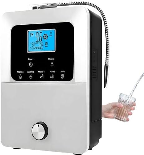 Alkaline Water Ionizer Machine for Home, Water Ionizer & Purifier, PH 3-11 Alkaline/Acid Water, Up to -800mV ORP, 8000L Filter, Auto-Clean, Intelligent Voice(Silver) by Unknown