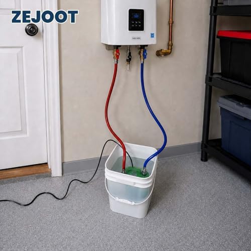 Tankless Water Heater Flushing Kit with 1/6 HP Pump and 3-Gallon Bucket - Image 2