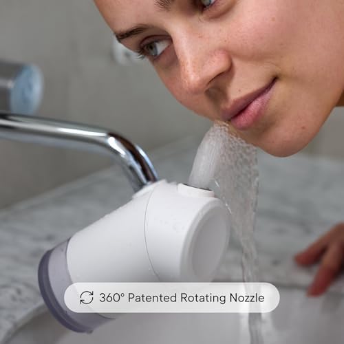 Qure Skincare Bathroom Sink Filter Water Faucet for Skin, Reduces 99% Chlorine and Heavy Metals, Skin Hydration in 4 Weeks, Reduces Build-Up, Balances pH, Softer Skin & Hair - White - Image 2