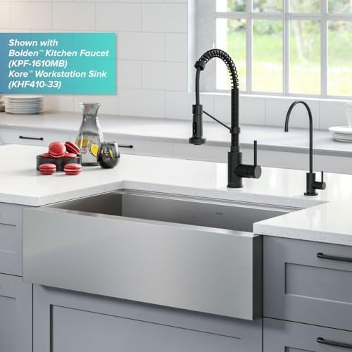 KRAUS Purita 100% Lead-Free Kitchen Water Filter Faucet in Matte Black, FF-100MB - Image 6