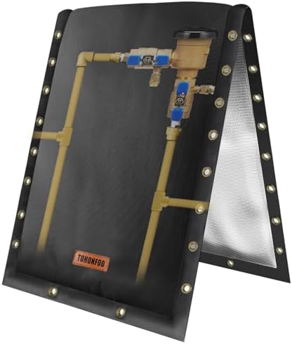 TOHONFOO 3-Way Open Backflow Preventer Pipe Cover Outside, 24"Wx36"H, Black by TOHONFOO