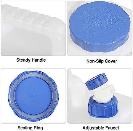 REDCAMP 4 Gallon/15L Portable Water Container with Spigot,Camping Water Jug,Camping Water Container, Large Water Tank,Portable Emergency Water Storage for Camping,Car,Hiking,Hurricane Supplies - Image 3