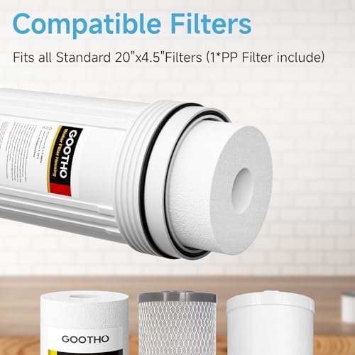 Whole House Water Filter Housing with 20"x4.5" PP Sediment Filters - Image 5