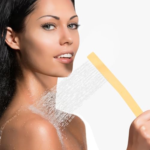 Handheld Shower Head，High Pressure Brushed Gold Shower Head,Water Saving Detachable Shower Wand with Solid Brass Body and 5 ft Flexible Hose, Easy to Clean and Durable - Image 2
