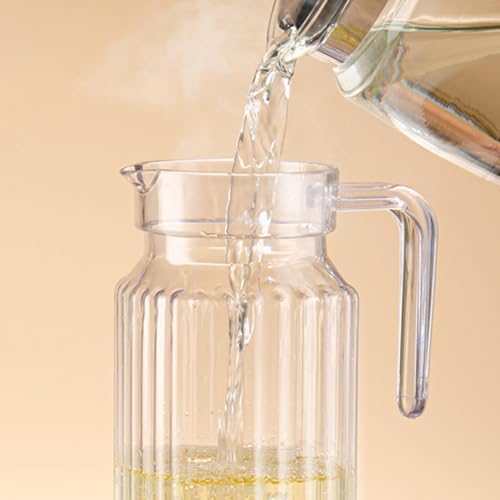 34 oz Acrylic Pitcher with Lid and Spout,1100ml Hot/Cold Water Jug for Iced Tea Pitcher for Coffee, Juice and Iced Tea Beverage Carafe with Lid (1100ml) - Image 7