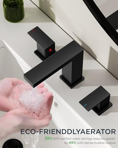FORIOUS 2 Pack 8 in Widespread Bathroom Faucet Matte Black 3 Hole Wholesale - Image 2