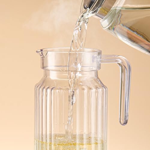 17 oz Small Plastic Carafe with Lid and Spout, 500ml Small Clear Water Jug for Hot/Cold Water, Iced Tea Pitcher for Coffee, Mini Juice and Homemade Beverage Carafe (500ml) - Image 5