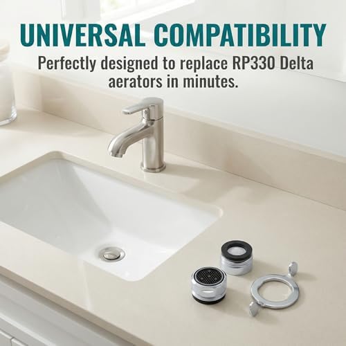 2-Pack RP330 Faucet Aerator with Removal Wrench, 2.2 GPM, Chrome - Image 3