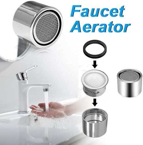 8 Pcs Faucet Aerators Replacement Parts Kitchen Sink with Gaskets - Image 5