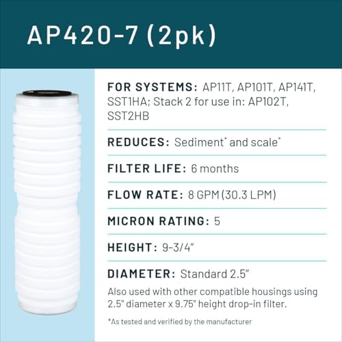 3M Aqua-Pure Whole House Standard Sump Replacement Water Filter Drop-in Cartridge AP420, 5560907 - Image 2