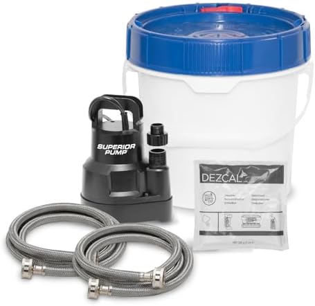 Superior Pump 91660 Tankless Water Heater Descaler Pump Kit with Non-toxic Descaler Solution, 3.5 Gallon, Deluxe by SuperiorPump