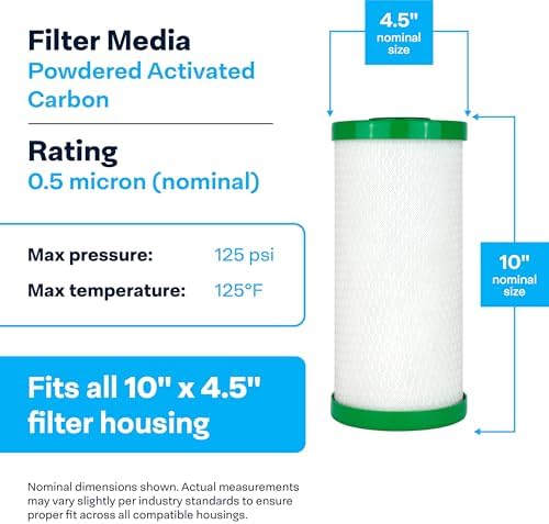 SpiroPure SP-CBR2-BB 10x4.5 Carbon Block Water Filter CBC-BB 155170-43, 6PK - Image 3