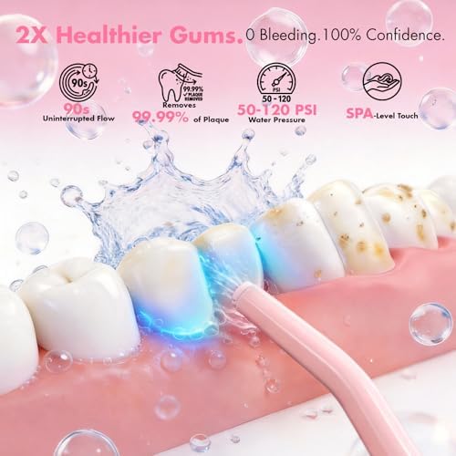 Cordless Water Flosser, C15 Portable Pink Oral Irrigator - Image 2