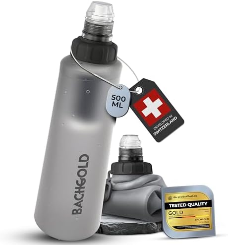 Bachgold Squeeze Filtered Water Bottle, Collapsible Portable Camping Filter by Bachgold