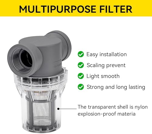 1'' Female NPT in-Line Strainer - Garden Hose Filter for High Pressure Washer, Sediment Filter with 30 Mesh Stainless Steel Screen (1'' 30 Mesh) - Image 5
