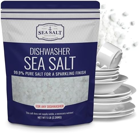 Sea Salt Superstore Dishwasher Salt, Natural Water Softener, 5 lb Pouch by SeaSalt