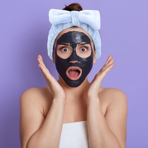 Ondder Blue Spa Headbands - Fuzzy Terry Cloth Face Wash Headbands for Women - Image 5