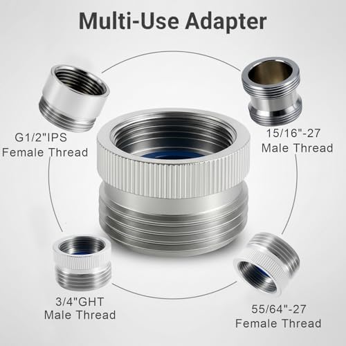 Faucet Adapter with Aerator, Sink Faucet to Garden Hose Connector - Image 3