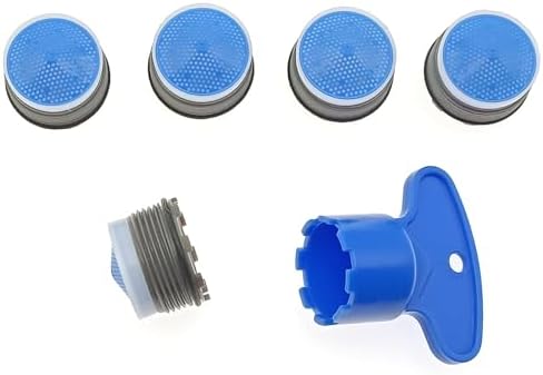 1 Set 24mm Faucet Filter Restrictor Faucet Aerator Wrench Restrictor Replacement Parts for Bathroom or Kitchen (1×Aerator Key, 5×Tap Aerators) by OZXNO