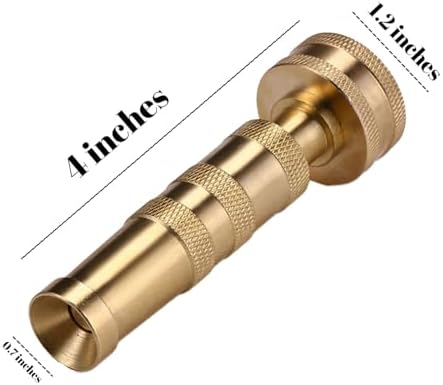 Garden Hose Nozzle Sprayer, High Pressure Metal Water Heavy Duty Hose Nozzle Leak-Proof & Adjustable Trigger for Garden, Patio, Car Wash, Pet Shower - Image 3